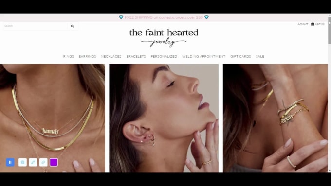 jewelry shopify store handmade jewelry website necklace dropshipping store