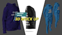 do premium 3d mockups for hoodie, tshirt, and clothes