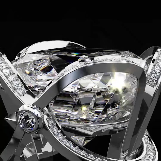 do fine jewelry realistic render animation 360