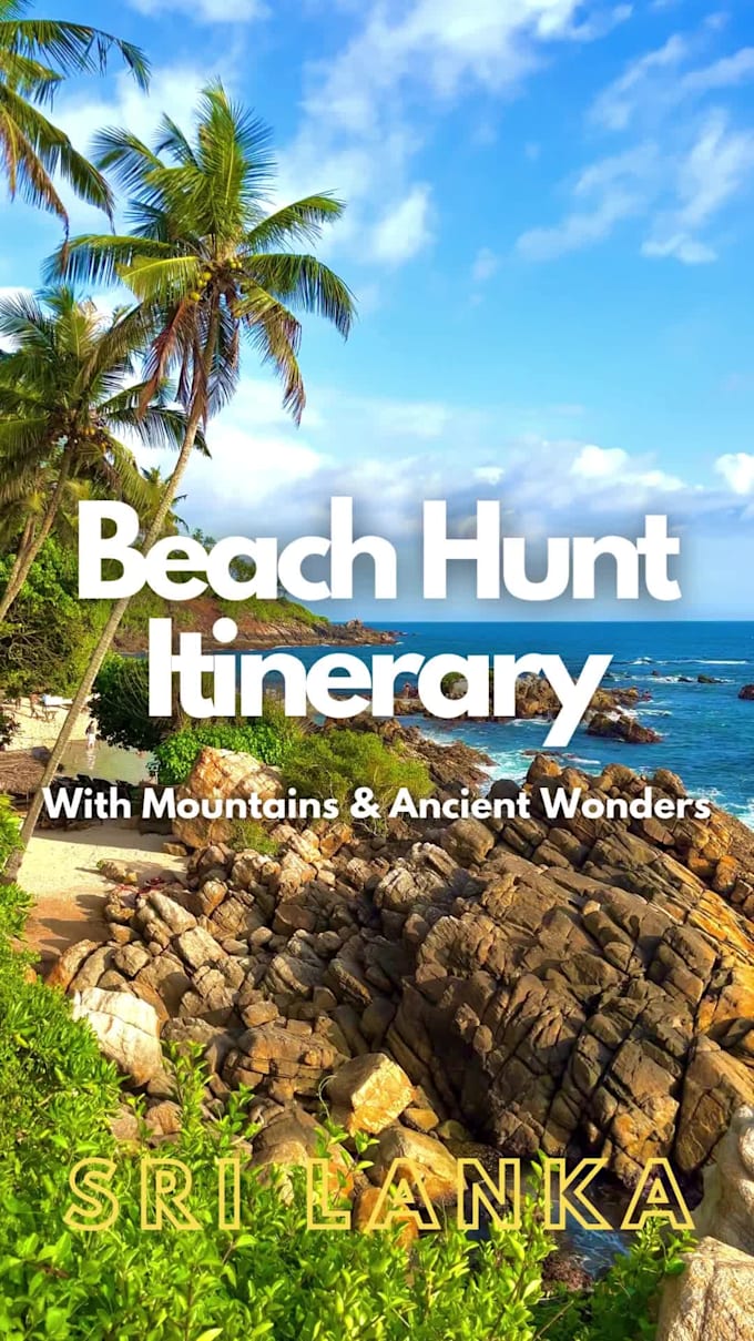 craft an interactive beach hunt itinerary with mountains and ancient sites