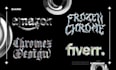 create custom chrome typography, metallic text logo design