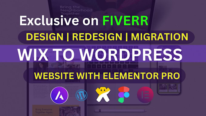 design redesign clone or revamp wix to wordpress by elementor pro