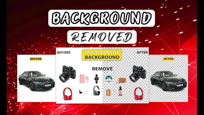 remove background from vehicle, product, image transparently