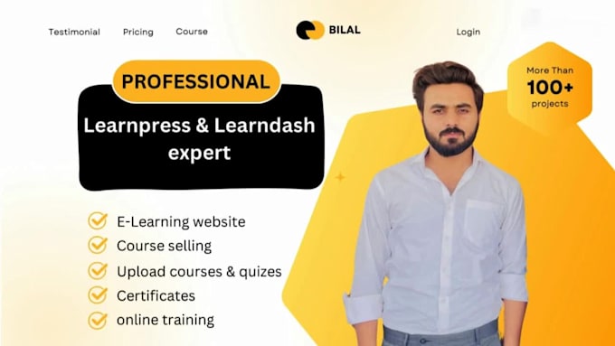 develop e learning lms course website using learndash learnpress