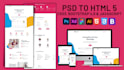 convert psd to html responsive website figma to html xd to html css bootstrap