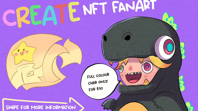 draw custom nft ,cartoon ,or anime fanart for you