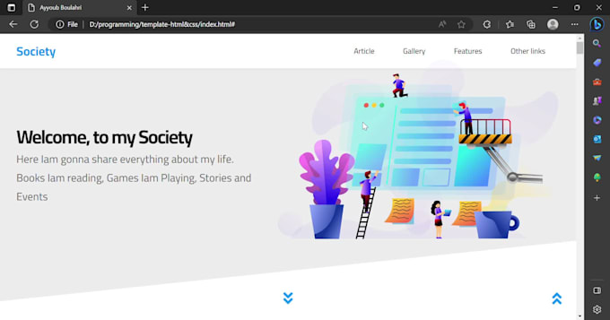 build website with HTML5, css3 and js