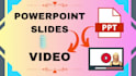 sync and convert powerpoint slides to video with music, voice