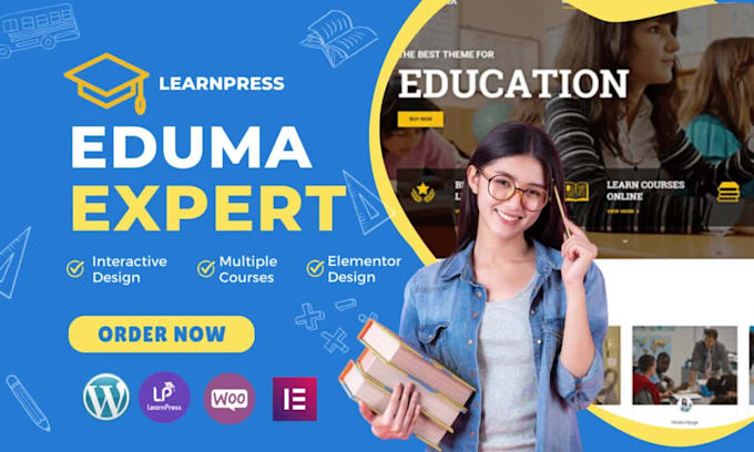 build eduma elearning lms website in wordpress