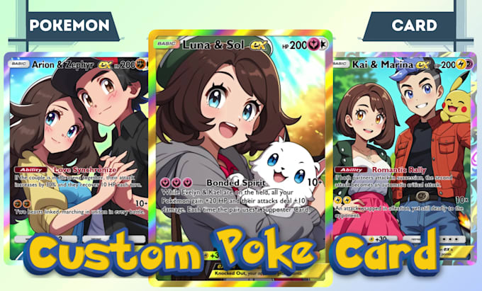 draw custom pokemon trainer for tcg pokemon card and fakemon