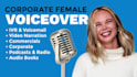 record an american female corporate narration voiceover