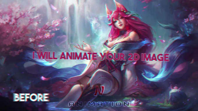 animate your 2d image, character, illustration and loop it