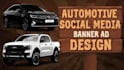 design automotive car dealership social media banner ads, car sales flyer