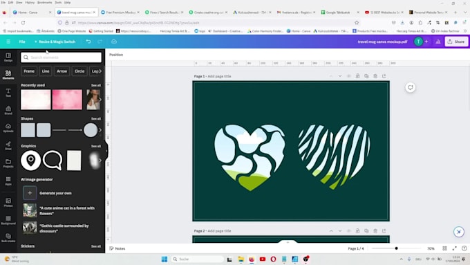 create custom canva frame shapes or mockup