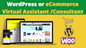 be your wordpress woocommerce ecommerce virtual assistant, consultant, helper