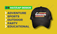 do perfect badge, patches, logo for dad hat, cap, beanie in 24 hours