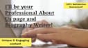 write professional biography and about us page of up to 300 words for you