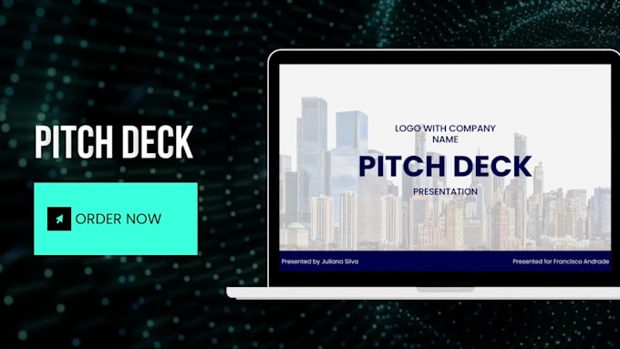 design investor pitch deck and sales deck presentation