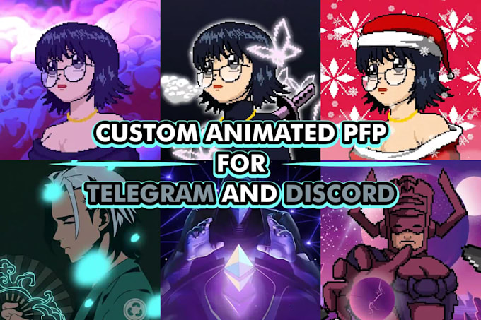 create GIF animated pfp for telegram and discord