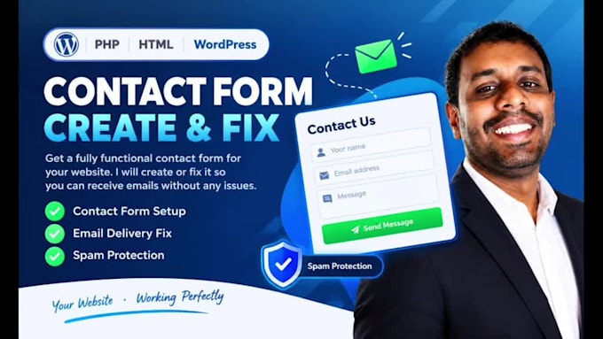 create or fix your PHP contact form with email and recaptcha