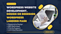 do wordpress website development, design redesign wordpress landing page