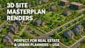 design 2d 3d master plan site plan landscape 3d rendering animation