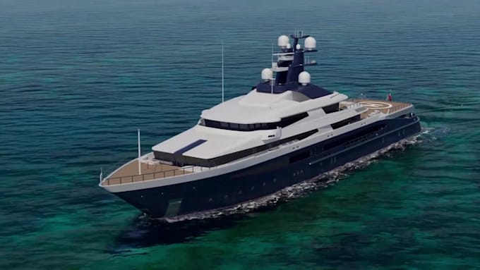 create photorealistic 3d boat animation, 3d ship animation, 3d yacht animation