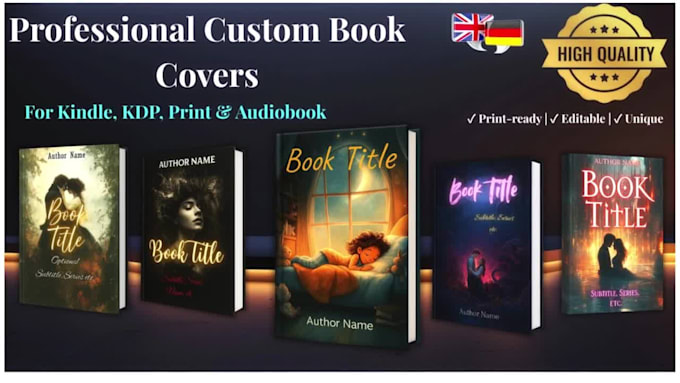 design kdp book cover, kindle book cover, ebook cover design