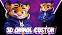 create cute 3d character modeling, animal, cartoon style and rendering