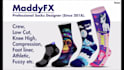 create unique beautiful socks design with realistic mockup