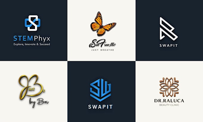 design a 3d geometric, vintage, and watercolor logo in 24h