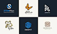 design a 3d geometric, vintage, and watercolor logo in 24h