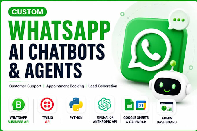 build custom whatsapp ai chatbot with whatsapp business API or twilio