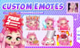 create custom chibi emotes for twitch, discord, vtuber stream or animated emotes