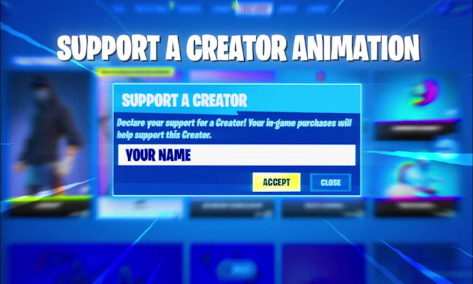 create cool fortnite support creator code animation