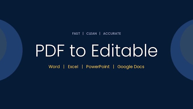 pdf to editable word, excel or powerpoint