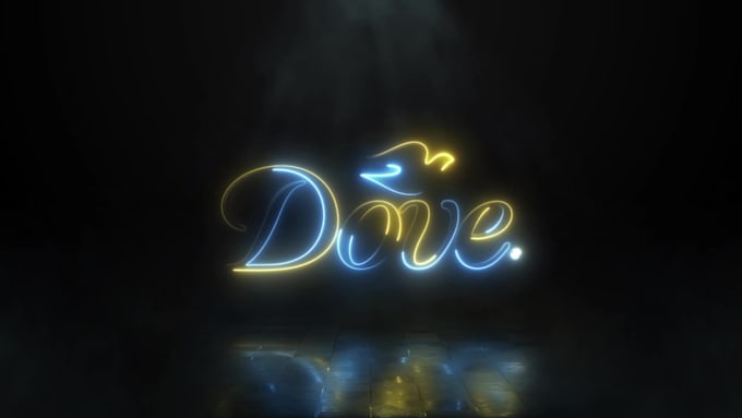 create amazing fast neon logo intro