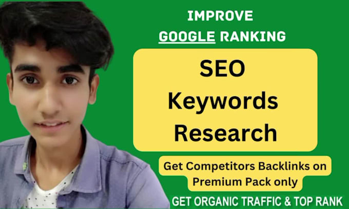 do SEO keyword research, competitor analysis for first rank