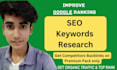 do SEO keyword research, competitor analysis for first rank
