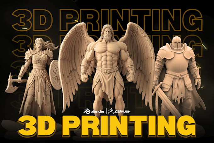 sculpt 3d print stylized character model, figurines for 3d print ready stl model