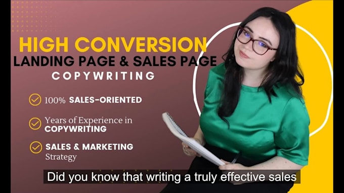 do engaging, no ai landing page and sales page copywriting