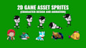create cute 2d game character design and animations for your game