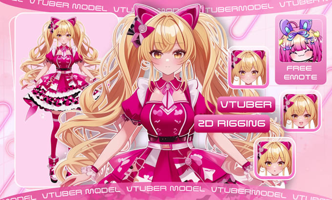 design and rigging your vtuber model live2d in anime style