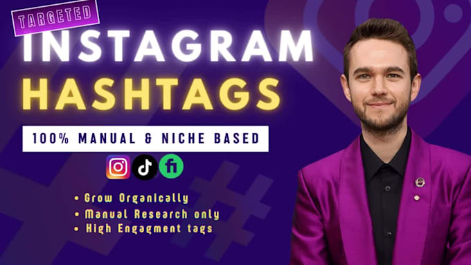 manually research targeted instagram hashtags for reels and posts