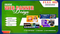 design unique website headers or banners, shopify banner, fb header