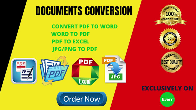 convert PDF to word or excel and word to PDF
