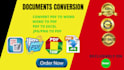 convert PDF to word or excel and word to PDF