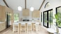 create photorealistic living room and kitchen 3d renderings