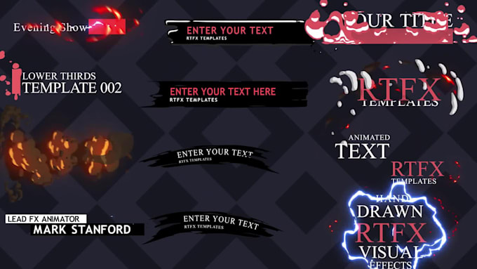 design lower thirds for your video with different style to choose from