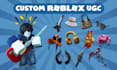 create custom roblox ugc accessories, roblox hair, character model and avatar